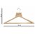 Rema Heavy Duty Natural Wood Cloth Hangers- set of 6 pcs set