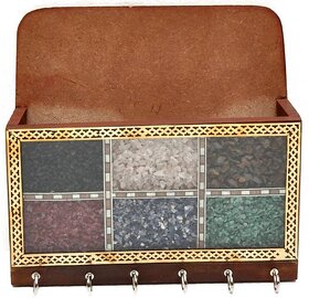 Kamakshi Wood gems Stone key stand.
