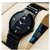 IIK Round Dial Black Metal Strap Analog Watch for Men