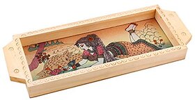 Wooden serving tray.