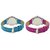 Designer Analogue Pink Blue Dial Womens Girls Combo Watch Leather Str