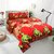 Ny Stores Elegant 3D Printed Double Bedsheet Microfiber 2 Double Bedsheet with 4 Pillow Covers - Floral, Beautiful Multicolour (Size 90x90)