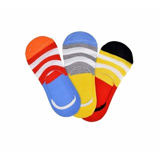 Sparkle  Cotton Colorful Lofer With Anti Slip Multi color (Pack of 03)