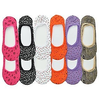 Sparkle Cotton Colorful Footies Womens Hidden Foot No Show Liner Socks Cotton loafer Plain ( 3 Pairs)
