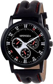 HRV latest NEW bEST chronograph pattern attractive blACK gIFT genuine leather belt watch for Men