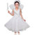 Kidling Kids Party Wear White Pari Dress for Girls