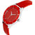 HRV CutGlass Red Leather Women Watch