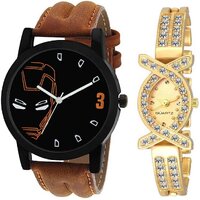 HRV OD-C2-004 New Arrival Stylish Combo Couple Watch For Boys Girls Watch