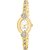 HRV Oval White Meena Diamond Gold Gift analog Women Watch