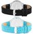 HRV CutGlass SkyBlue and Black pack of 2 Leather Women Watch