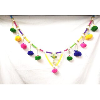 Wall decor Pecock Design PomPom Bandarwal.