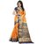 janvi sales women's designer orange banarasi silk saree with blouse piece(GULTI MOR ORANGE)