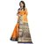 janvi sales women's designer orange banarasi silk saree with blouse piece(GULTI MOR ORANGE)
