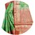 janvi sales women's designer green banarasi silk saree with blouse piece(HATHI PATOLA GREEN)