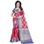 janvi sales women's designer pink banarasi silk saree with blouse piece(HATHI PATOLA PINK)