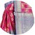 janvi sales women's designer pink banarasi silk saree with blouse piece(HATHI PATOLA PINK)