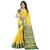 janvi sales women's designer lemon banarasi silk saree with blouse piece(LOTUS MOR LEMON)