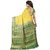 janvi sales women's designer lemon banarasi silk saree with blouse piece(LOTUS MOR LEMON)
