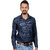 Vida Loca Dark Blue Color Denim Designer Printed Shirt For Men