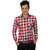 Vida Loca Red Color Cotton Designer Checkered Shirt For Men
