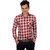Vida Loca Red Color Cotton Designer Checkered Shirt For Men