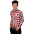 Vida Loca Red Color Cotton Designer Checkered Shirt For Men