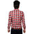 Vida Loca Red Color Cotton Designer Checkered Shirt For Men