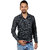 Vida Loca Dark Blue Color Denim Designer Printed Shirt For Men