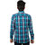 Vida Loca Dark Blue Color Cotton Designer Checkered Shirt For Men