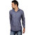Vida Loca Dark Blue Color Denim Designer Printed Shirt For Men