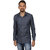Vida Loca Dark Blue Color Denim Designer Printed Shirt For Men