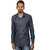 Vida Loca Dark Blue Color Denim Designer Printed Shirt For Men