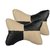Auto Addict Square Beige Black Neck Rest Cushion Pillow Set Of 2 Pcs For Maruti Suzuki Omni