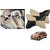 Auto Addict Square Beige Black Neck Rest Cushion Pillow Set Of 2 Pcs For Honda Mobilio