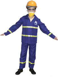 Kaku Fancy Dresses  Fire Fighter Our Helper Costume For Kids School Annual Function/Theme Party/Competition