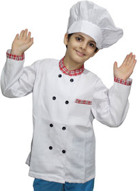 Kaku Fancy Dresses Chef,Our Helper Costume For Kids School Annual function/Theme Party/Competition/Stage Shows Dress