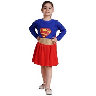 Kaku Fancy Dresses  Girls Super Hero Costume For Kids