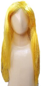 Kaku Fancy dress Girls Yellow Color Hair Wig For Kids Festival/Annual function/Theme Party/Competition.