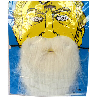 kaku fancy dresses Beard In White Color School Annual function/Theme Party/Competition/Stage Shows/Birthday Party Dress