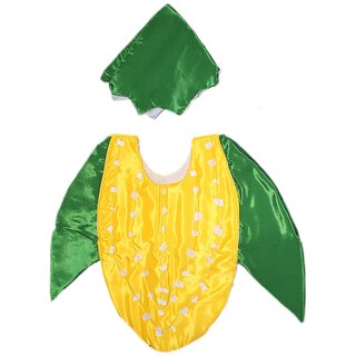 Kaku Fancy Dresses Corn Vegetables Costume only cutout with Cap For Kids Annual function/Theme Party/Competition.