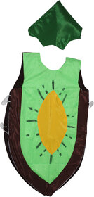 Kaku Fancy Dresses Kiwi Fruits Costume only cutout with Cap For Kids Annual function/Theme Party/Competition