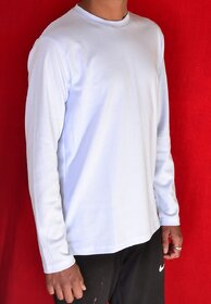 Feather point Full Sleeve T Shirts (Light Blue) Size (S)