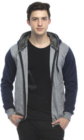 Lambency Men's Grey Hooded Sweatshirt