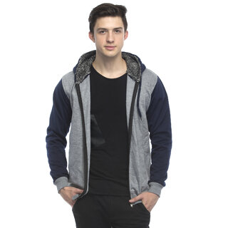 Lambency Men's Grey Hooded Sweatshirt