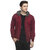 Lambency Men Maroon Hooded Sweatshirt