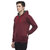 Lambency Men Maroon Hooded Sweatshirt