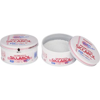 Baby Medicated Powder Siccarol by Wakodo Pack of 2 (Each Pack 140 gms) - Made in JAPAN.