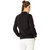 Miss Chase Women's Black Round Neck Full Sleeve Cotton Solid Zippered Twill Tape Detailing Bomber Jacket