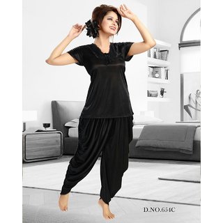 Womens Daily Night Set 2pc Top Patiyala Dhoti Pant Hot Bed Sleepwear 654c