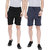 Manlino Men's Premium Plain Shorts (Pack of 2)